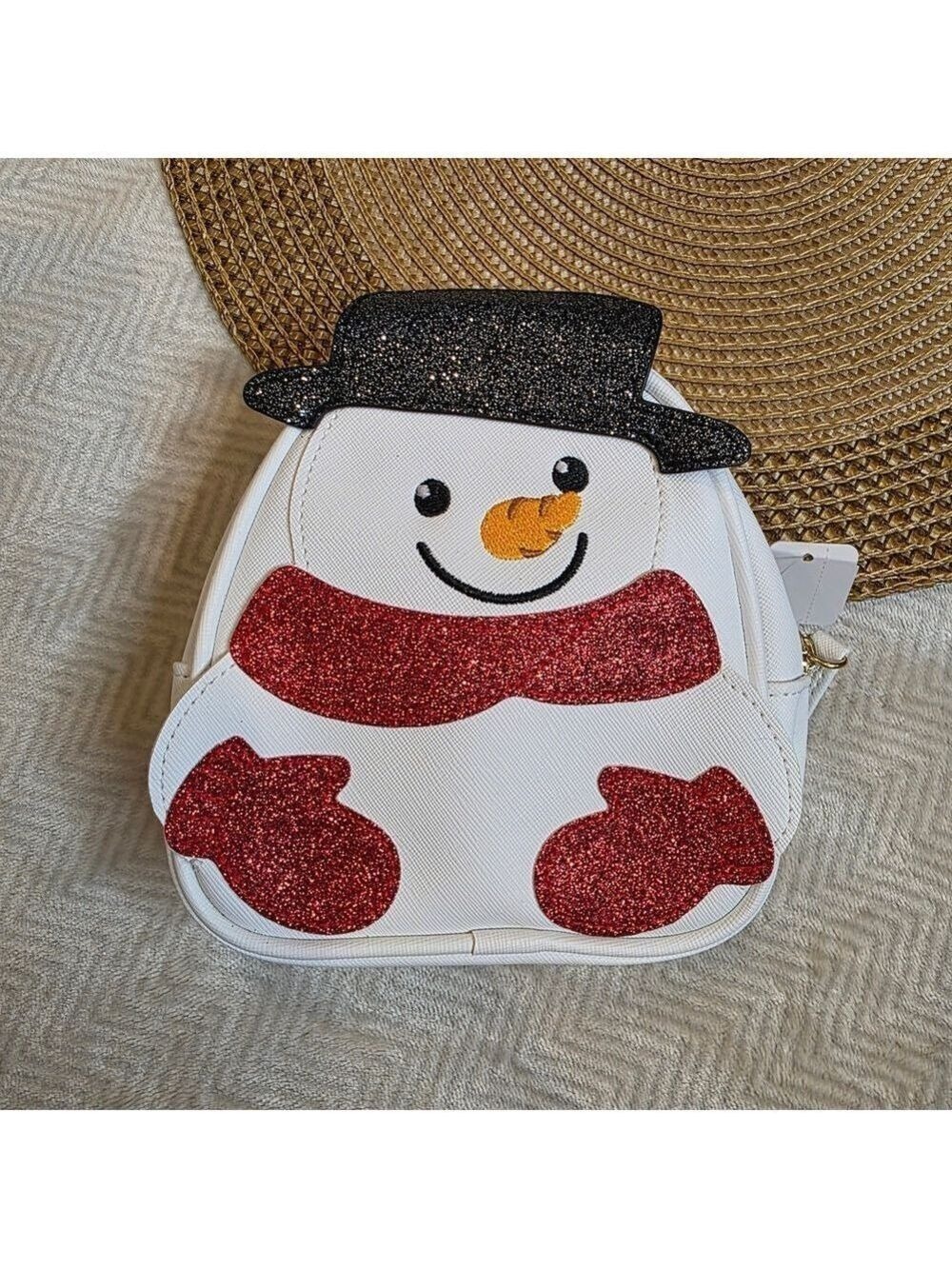*4 For $25* Bath And Body Works Glittery Snowman Cosmetic Bag